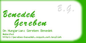 benedek gereben business card